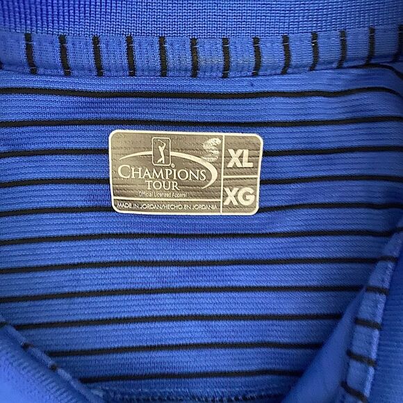 Champions Tour Polo Golf Shirt Men’s Size XL Striped Classiccore Basic Classic - Picture 4 of 7
